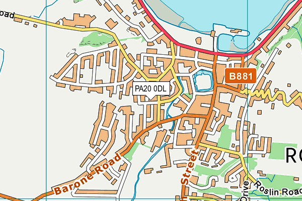 PA20 0DL map - OS VectorMap District (Ordnance Survey)