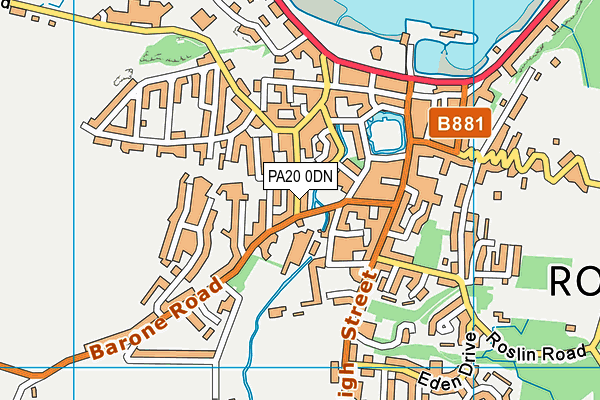 PA20 0DN map - OS VectorMap District (Ordnance Survey)
