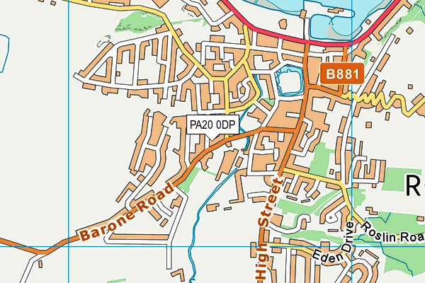 PA20 0DP map - OS VectorMap District (Ordnance Survey)