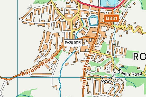 PA20 0DR map - OS VectorMap District (Ordnance Survey)