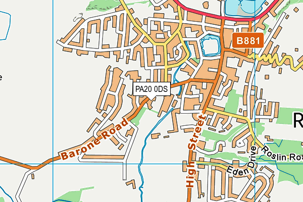PA20 0DS map - OS VectorMap District (Ordnance Survey)