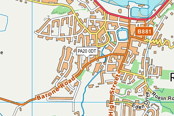 PA20 0DT map - OS VectorMap District (Ordnance Survey)