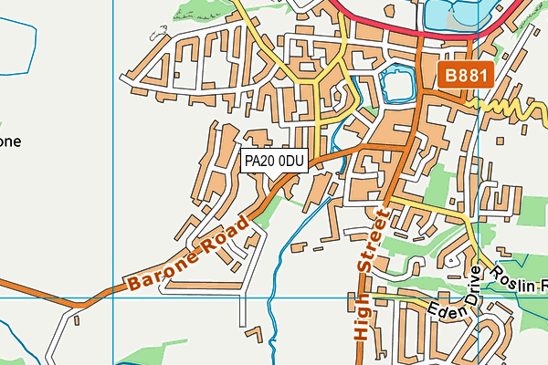 PA20 0DU map - OS VectorMap District (Ordnance Survey)