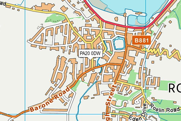 PA20 0DW map - OS VectorMap District (Ordnance Survey)