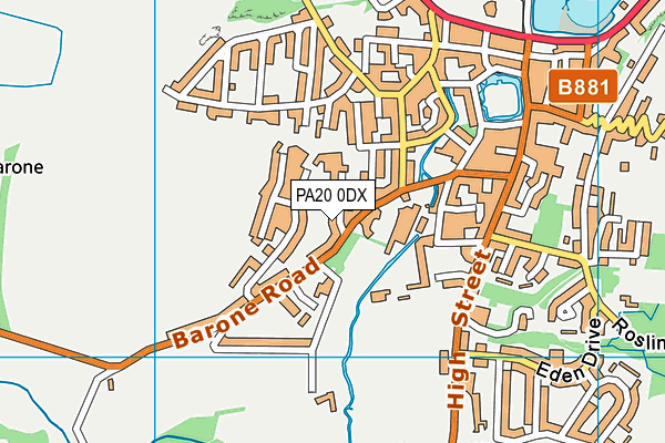 PA20 0DX map - OS VectorMap District (Ordnance Survey)