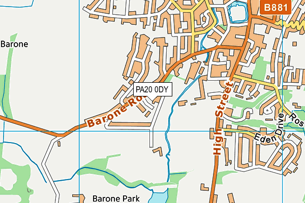PA20 0DY map - OS VectorMap District (Ordnance Survey)