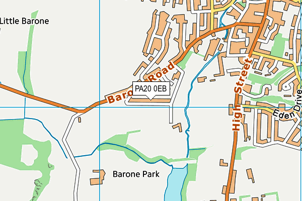 PA20 0EB map - OS VectorMap District (Ordnance Survey)