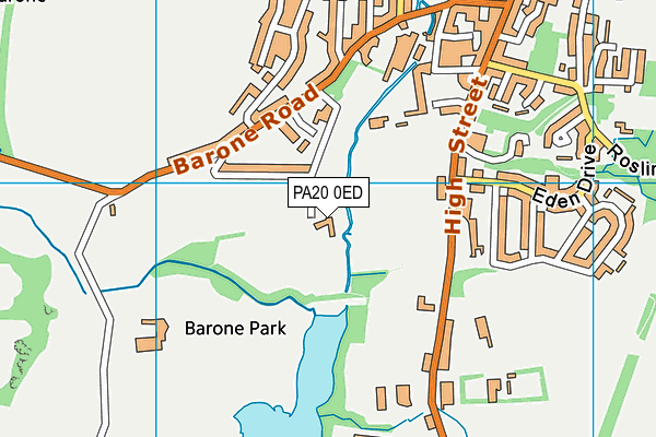 PA20 0ED map - OS VectorMap District (Ordnance Survey)