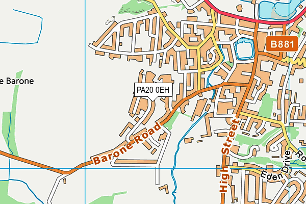 PA20 0EH map - OS VectorMap District (Ordnance Survey)