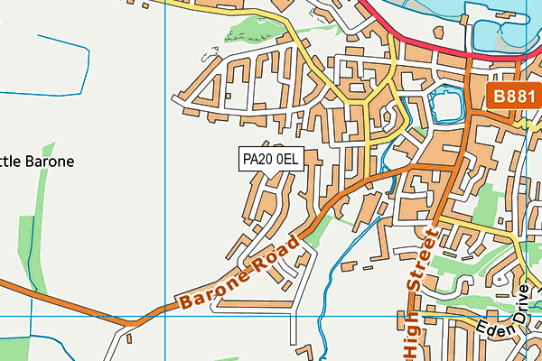 PA20 0EL map - OS VectorMap District (Ordnance Survey)