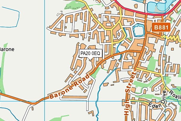 PA20 0EQ map - OS VectorMap District (Ordnance Survey)