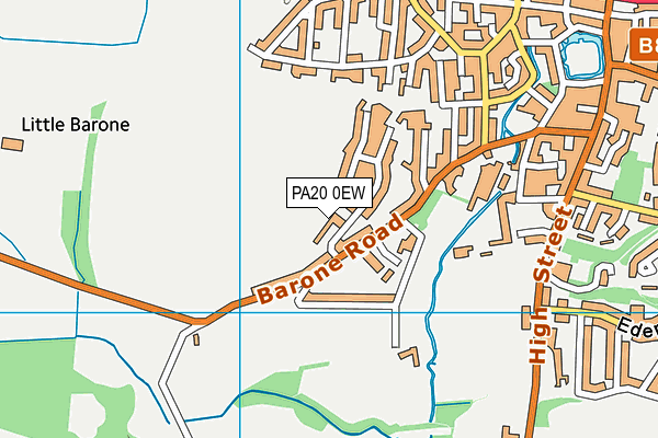 PA20 0EW map - OS VectorMap District (Ordnance Survey)