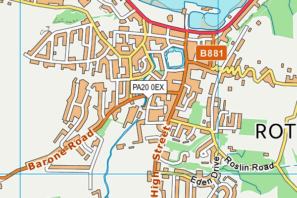 PA20 0EX map - OS VectorMap District (Ordnance Survey)