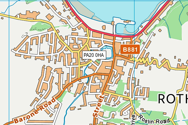 PA20 0HA map - OS VectorMap District (Ordnance Survey)