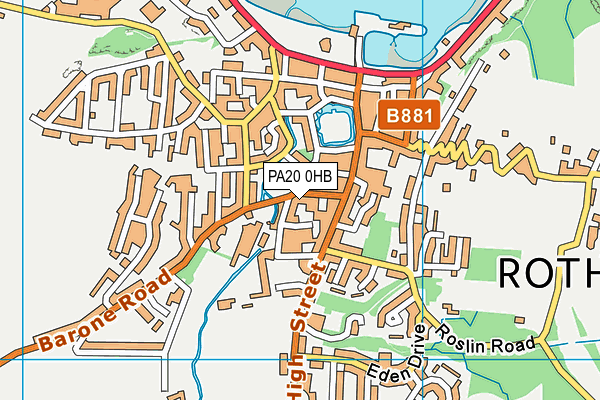 PA20 0HB map - OS VectorMap District (Ordnance Survey)