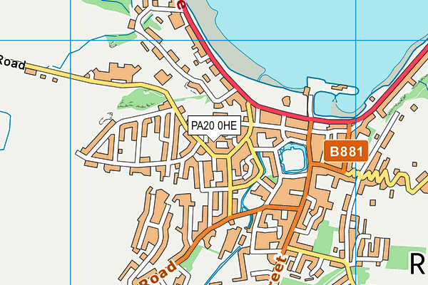 PA20 0HE map - OS VectorMap District (Ordnance Survey)
