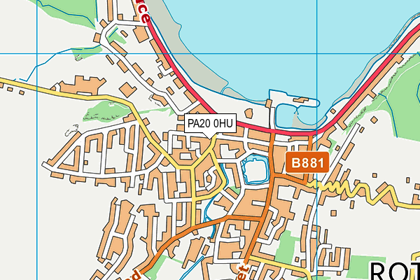 PA20 0HU map - OS VectorMap District (Ordnance Survey)