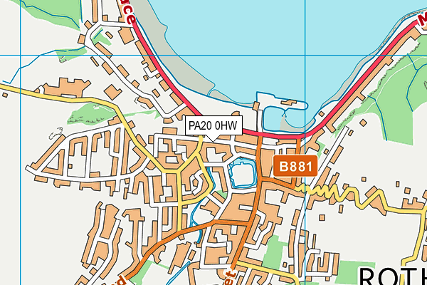 PA20 0HW map - OS VectorMap District (Ordnance Survey)