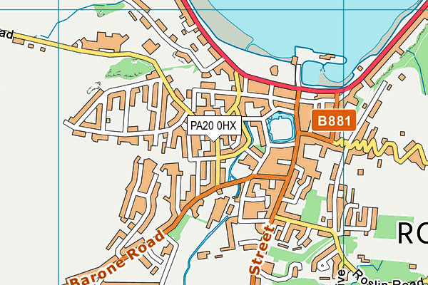 PA20 0HX map - OS VectorMap District (Ordnance Survey)