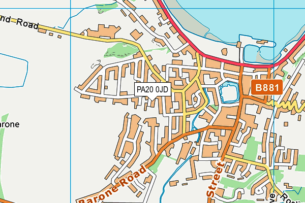 PA20 0JD map - OS VectorMap District (Ordnance Survey)