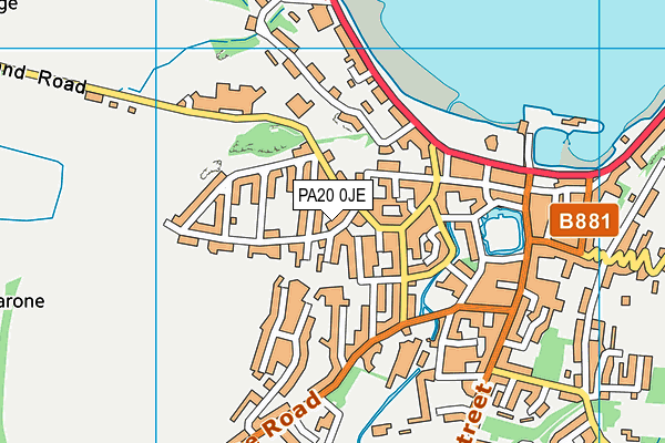 PA20 0JE map - OS VectorMap District (Ordnance Survey)