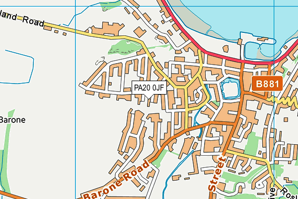 PA20 0JF map - OS VectorMap District (Ordnance Survey)