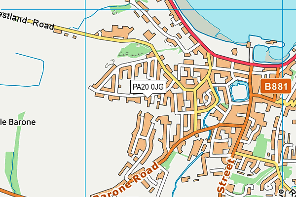 PA20 0JG map - OS VectorMap District (Ordnance Survey)