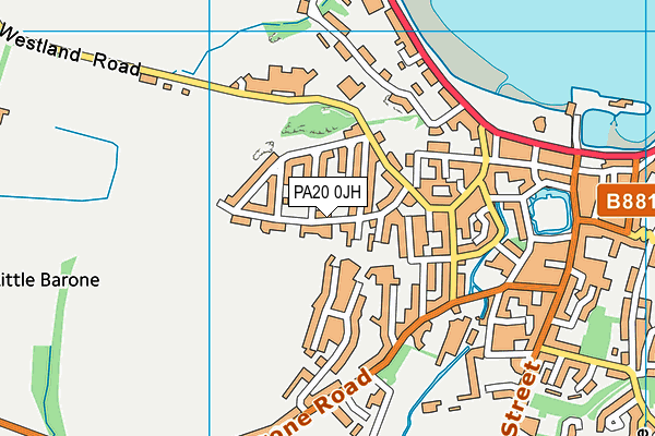 PA20 0JH map - OS VectorMap District (Ordnance Survey)