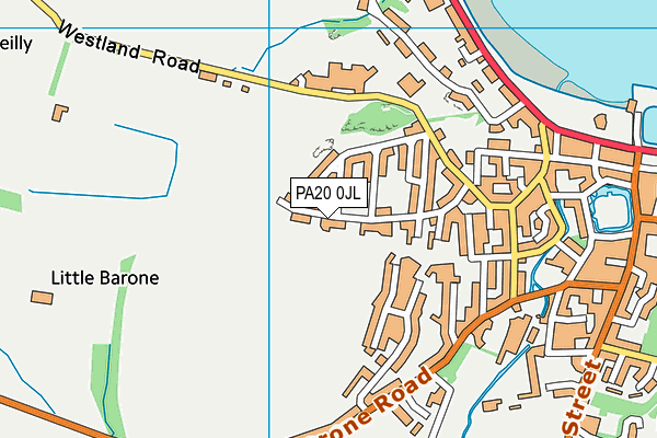 PA20 0JL map - OS VectorMap District (Ordnance Survey)