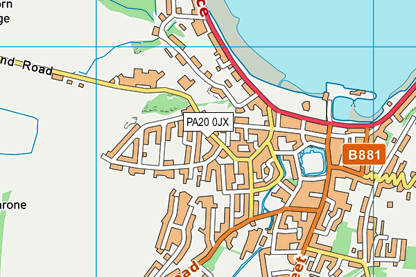 PA20 0JX map - OS VectorMap District (Ordnance Survey)