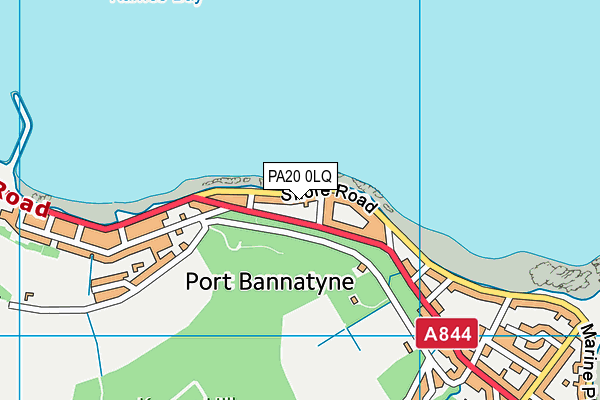 PA20 0LQ map - OS VectorMap District (Ordnance Survey)