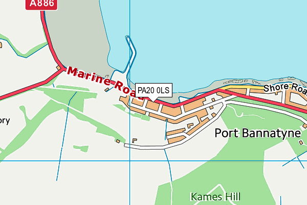 PA20 0LS map - OS VectorMap District (Ordnance Survey)