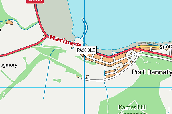 PA20 0LZ map - OS VectorMap District (Ordnance Survey)