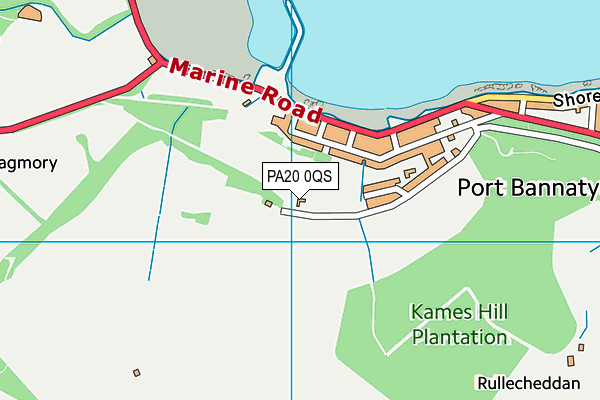 PA20 0QS map - OS VectorMap District (Ordnance Survey)