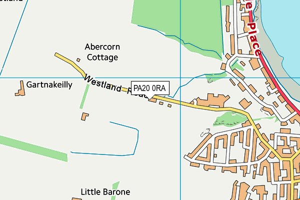 PA20 0RA map - OS VectorMap District (Ordnance Survey)