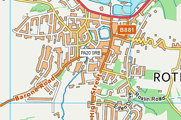 PA20 0RB map - OS VectorMap District (Ordnance Survey)