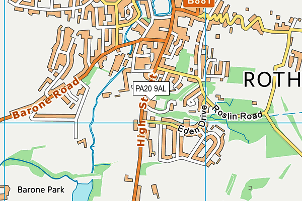 PA20 9AL map - OS VectorMap District (Ordnance Survey)