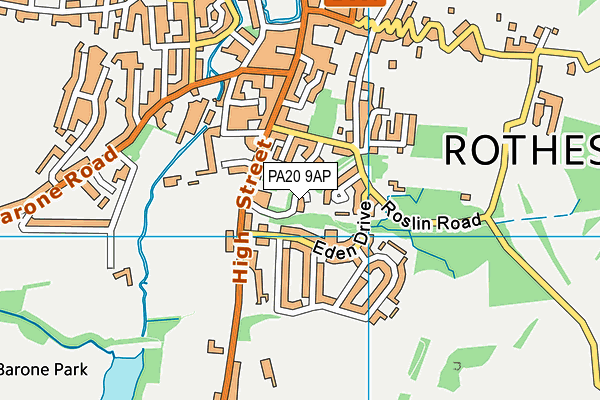 PA20 9AP map - OS VectorMap District (Ordnance Survey)