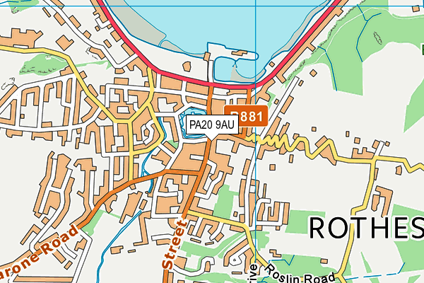 PA20 9AU map - OS VectorMap District (Ordnance Survey)