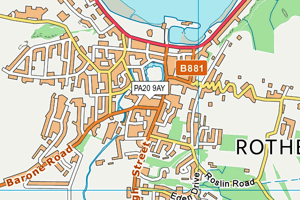 PA20 9AY map - OS VectorMap District (Ordnance Survey)