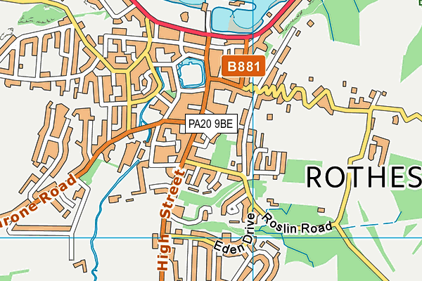 PA20 9BE map - OS VectorMap District (Ordnance Survey)