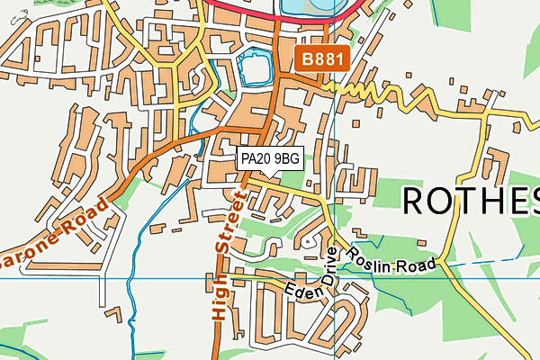 PA20 9BG map - OS VectorMap District (Ordnance Survey)