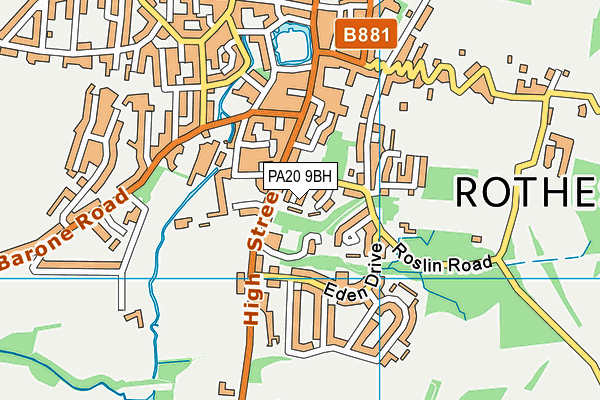 PA20 9BH map - OS VectorMap District (Ordnance Survey)