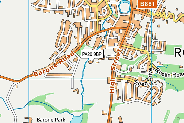 PA20 9BP map - OS VectorMap District (Ordnance Survey)