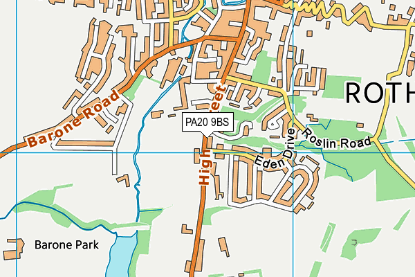 PA20 9BS map - OS VectorMap District (Ordnance Survey)