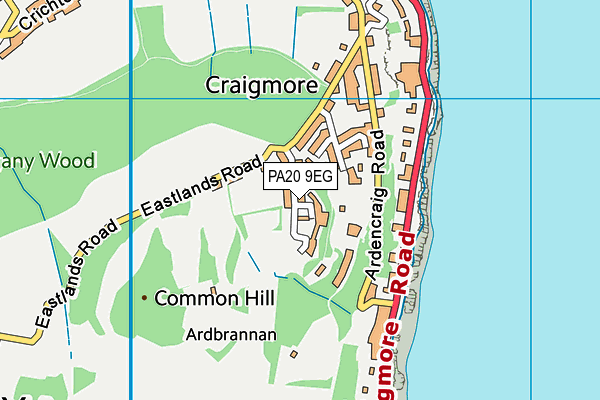 PA20 9EG map - OS VectorMap District (Ordnance Survey)