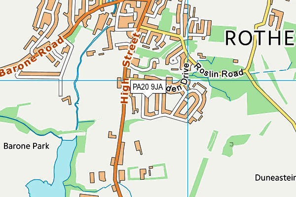 PA20 9JA map - OS VectorMap District (Ordnance Survey)