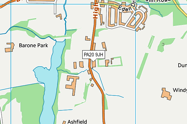 PA20 9JH map - OS VectorMap District (Ordnance Survey)