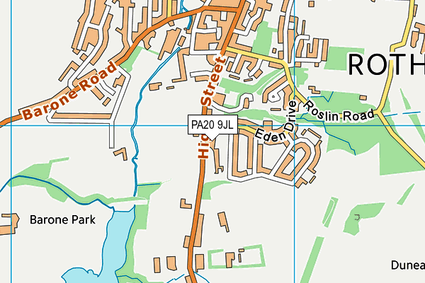 PA20 9JL map - OS VectorMap District (Ordnance Survey)