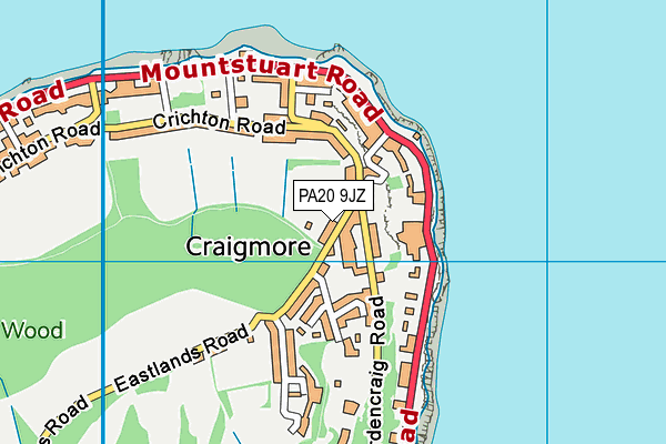 PA20 9JZ map - OS VectorMap District (Ordnance Survey)